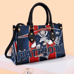 New England Patriots 1G White Leather Handbag