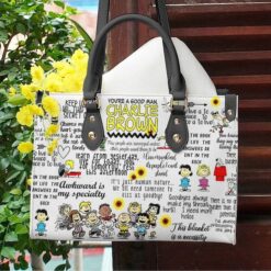 Snoopy Charlie Brown Leather Handbag