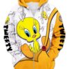 Tweety Bird Funny Zip Hoodie 3D