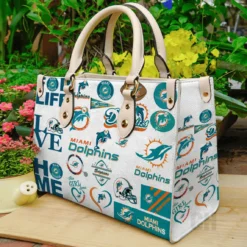 Miami Dolphins 4 Leather Handbag