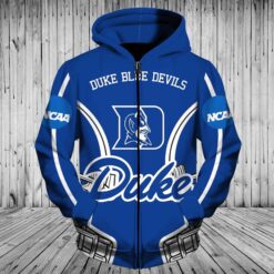 Duke Blue Devils 1 Zip Hoodie 3D