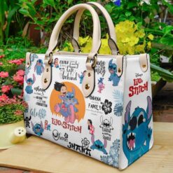 Lilo And Stitch Funny Lover Leather Handbag