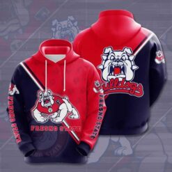 Fresno State Bulldogs Zip Hoodie 3D