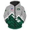 New York Jets Zip Hoodie 3D