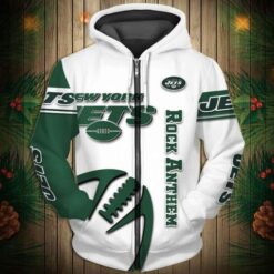 New York Jets 1 Zip Hoodie 3D