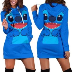 Stitch Love Hoodie Dress 3D