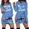 Stitch Love 1 Hoodie Dress 3D