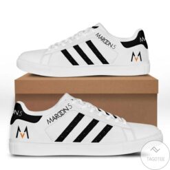 Maroon 5 Black White Stan Smith Shoes