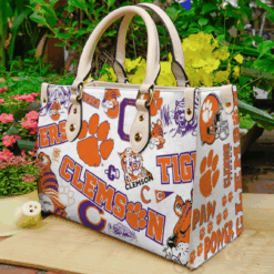 Clemson Tigers A 1 Leather Handbag