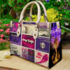 Deep Purple 1 Leather Handbag