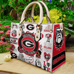 Georgia Bulldogs I 0 Hand Leather Handbag