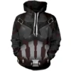 Captain America Zip Hoodie 3D