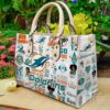 Miami Dolphins 3 Leather Handbag