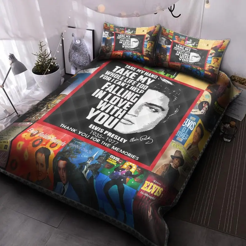 Elvis Presley Lover Quilt Bedding Set