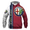 Alfa Romeo A 1 Zip Hoodie 3D