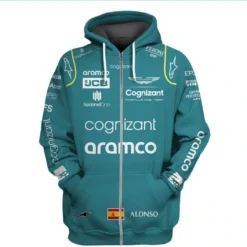 Fernando Alonso Zip Hoodie 3D