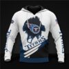 Tennessee Titans 1 Zip Hoodie 3D