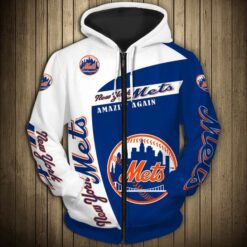 New York Mets Zip Hoodie 3D
