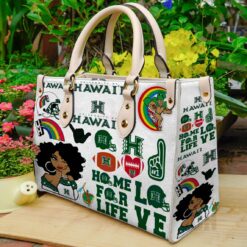 Hawaii Rainbow Warriors Leather Handbag