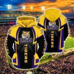 Lsu Tigers 1 Zip Hoodie 3D