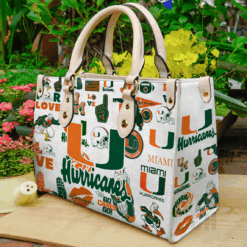Miami Hurricanes Lover Leather Handbag