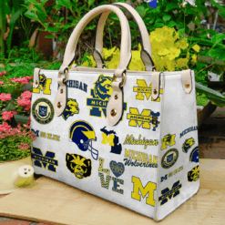 Michigan Wolverines Leather Handbag