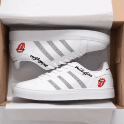 The Rolling Stones White Skate Shoes