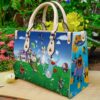 Oggy And The Cockroaches Hand Leather Handbag