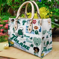 Tulane Green Wave Leather Handbag