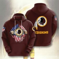 Washington Redskins Zip Hoodie 3D
