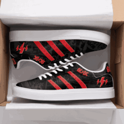 Acdc Black Red Stan Smith Shoes