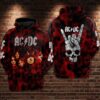 Acdc Band Zip Hoodie 3D