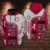 Alabama Crimson Tide Zip Hoodie 3D