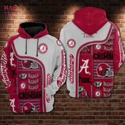 Alabama Crimson Tide Zip Hoodie 3D