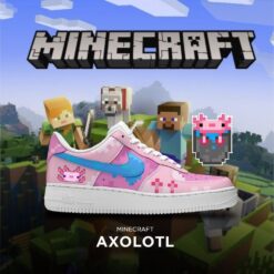 Minecraft Axolotl Air Force Shoes