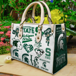 Michigan State Spartans Leather Handbag