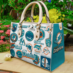 Miami Dolphins Leather Handbag
