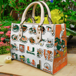 Miami Hurricanes Leather Handbag