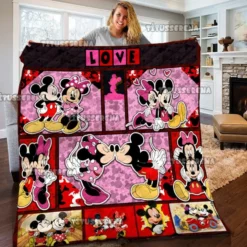 Mickey Love Minnie Quilt 05