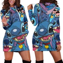 Stitch Love 2 Hoodie Dress 3D