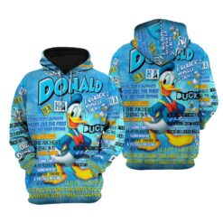 Donald Duck Zip Hoodie 3D