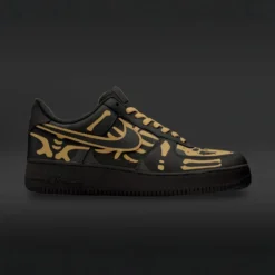 Fortnite Golden Skull Air Force Shoes