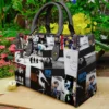 U 2 Band Leather Handbag