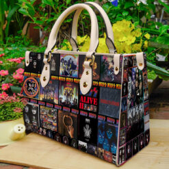 Kiss Band Leather Handbag
