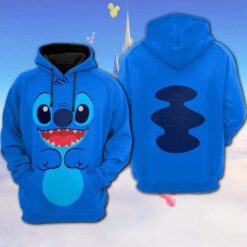 Stitch A 1 Zip Hoodie 3D