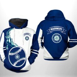 Seattle Mariners 1 Zip Hoodie 3D