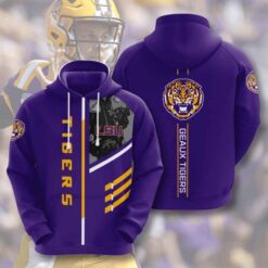 Lsu Tigers Zip Hoodie 3D