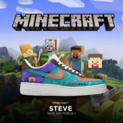 Minecraft Steve Air Force Shoes