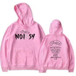 Stray Kids Pink Hoodie Zip Hoodie