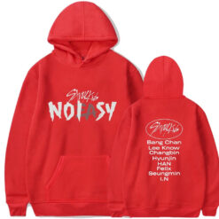 Stray Kids Red Hoodie Zip Hoodie